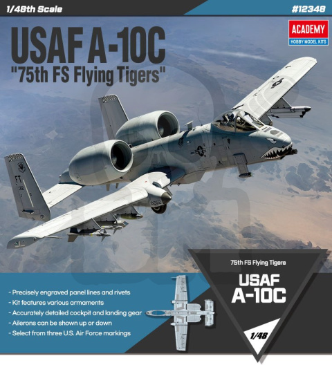 Academy 1:48 Scale A-10C Thunderbolt II "Flying Tiger" Model Kit - #12348 (2023) - View #9